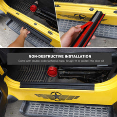 Jecar no drill installation saves time while protecting sills.