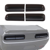 JeCar smoked tail light covers front view for Challenger with subtle protection