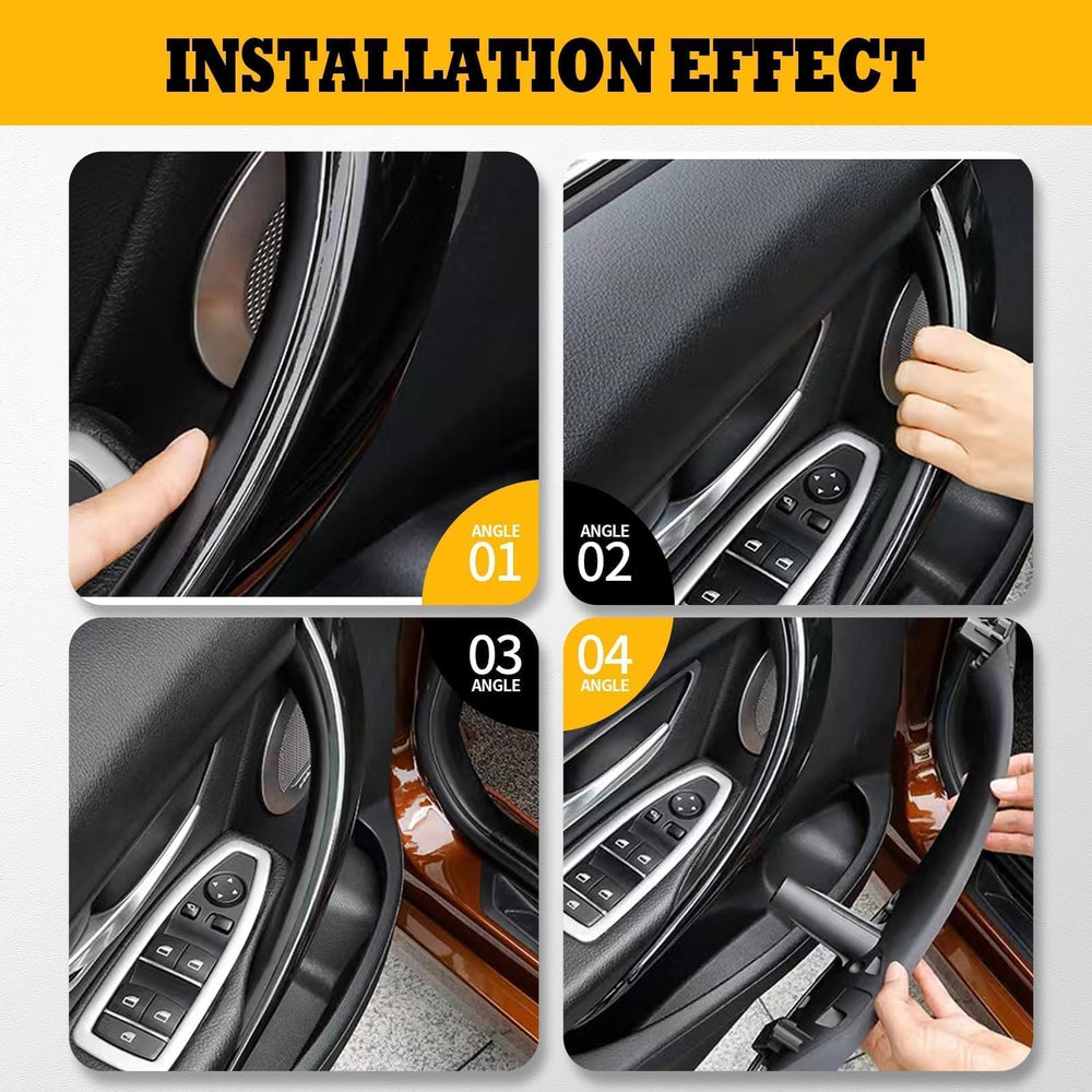 Jecoupoon black door-handle action demo shows quiet operation after installation.