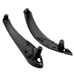Jecoupoon black front-left door handle closeup with matte finish for premium interior touch.