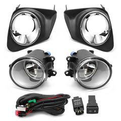 Jecoupoon Corolla fog light pair with chrome housings for clearer night visibility