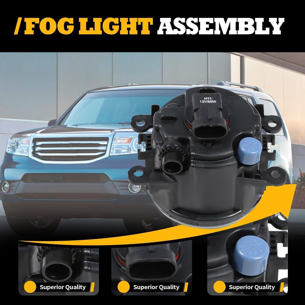 Jecoupoon fog light cover for Pilot protects and enhances look