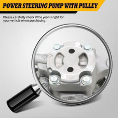 Jecoupoon power steering pulley close-up showing sturdy hub for secure fit