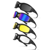 Jeemeele motorcycle glasses with UV400 protection in black for wind and dust defense.