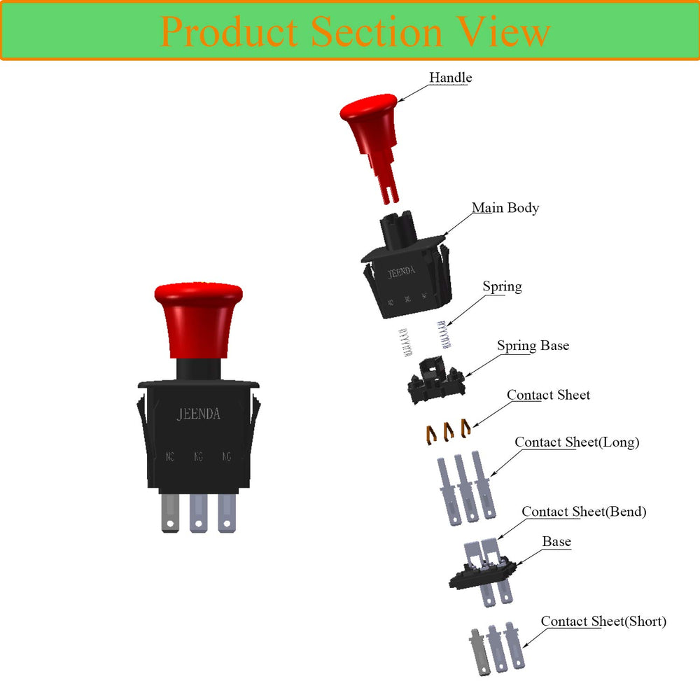 JEENDA PTO switch with Delta 6204-322 connector compatibility.