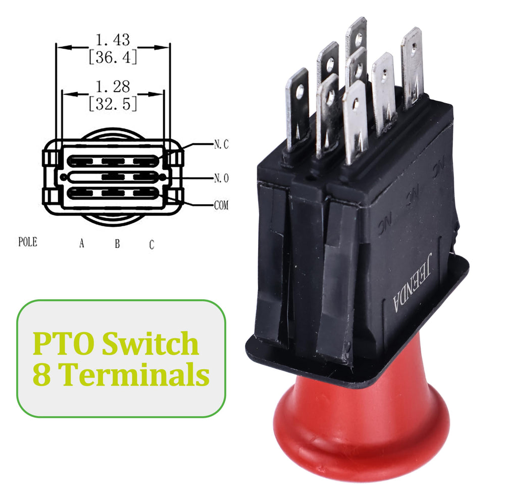 JEENDA PTO switch shows two-position focus enabling precise control.