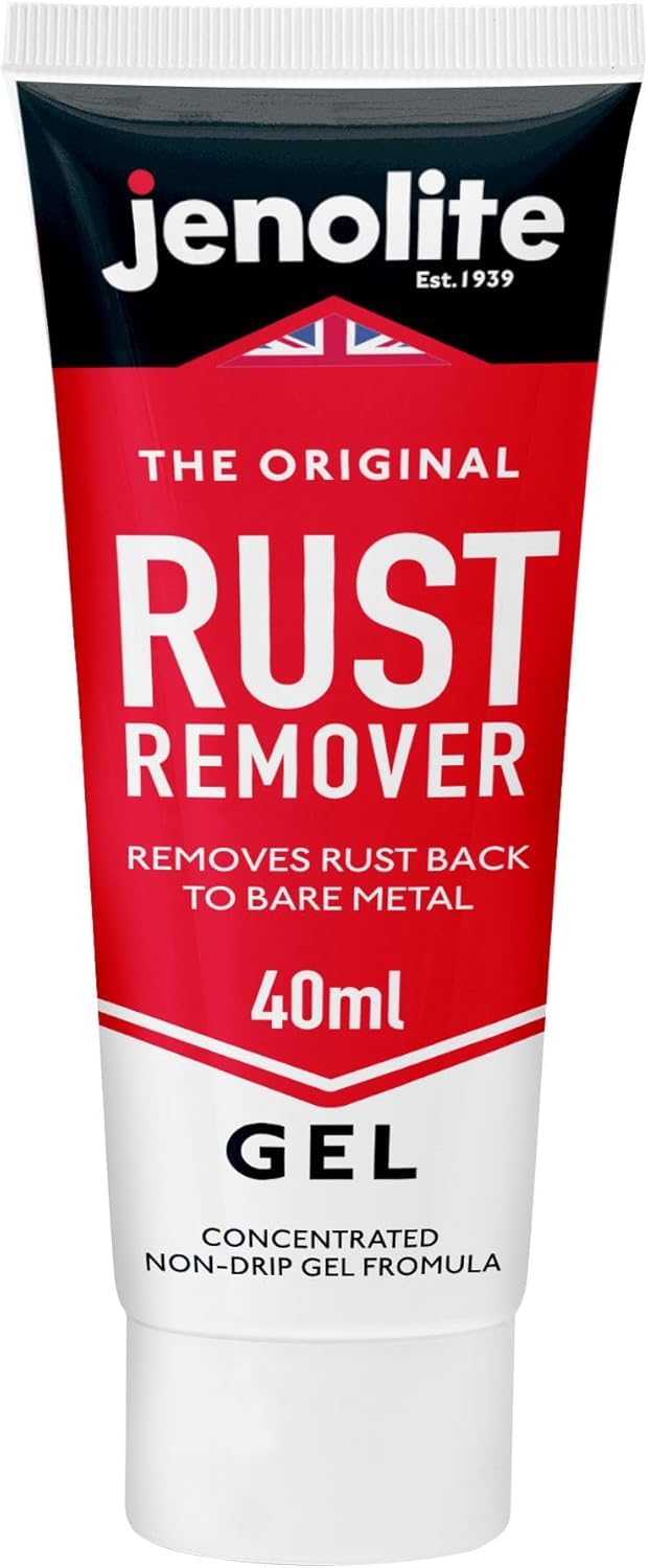 Jenolite Gel Rust Remover made in Britain, trusted rust solution.