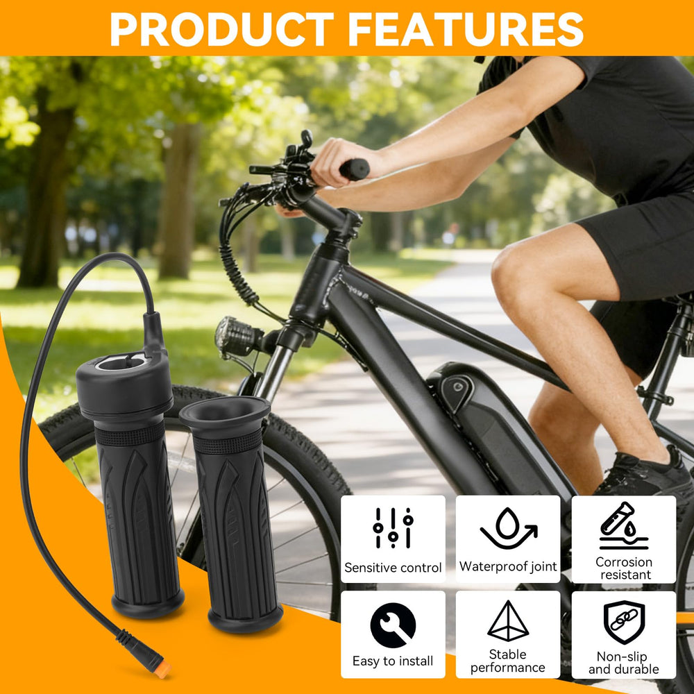 Jerbor full twist throttle grip on Qlife Cityone 2.0 offers stable handling.