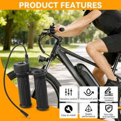 Jerbor full twist throttle grip on Qlife Cityone 2.0 offers stable handling.
