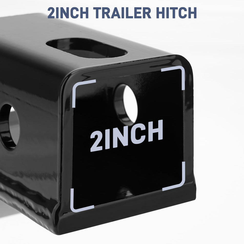 Jerbor heavy-duty 2-inch ATV hitch receiver for TRX520 Foreman, supports gear hauls.