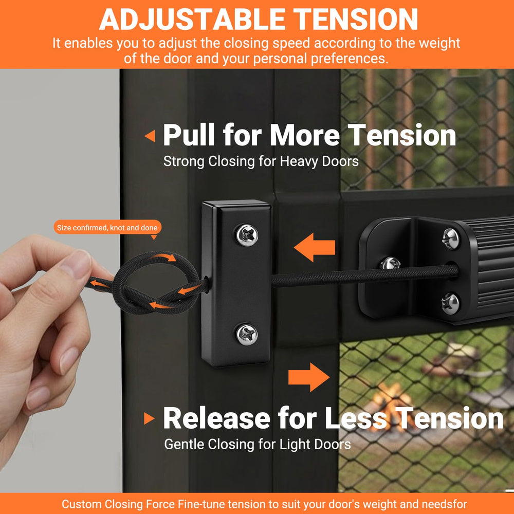 Jerbor tension dial demonstrating adjustable speed for easy closing