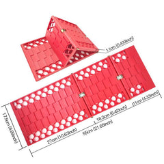 Jeremywell traction mats with adjustable angle for varied road surfaces