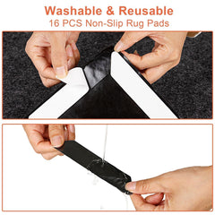 JERIA garage mat features anti-slip backing for secure placement on garage floor.