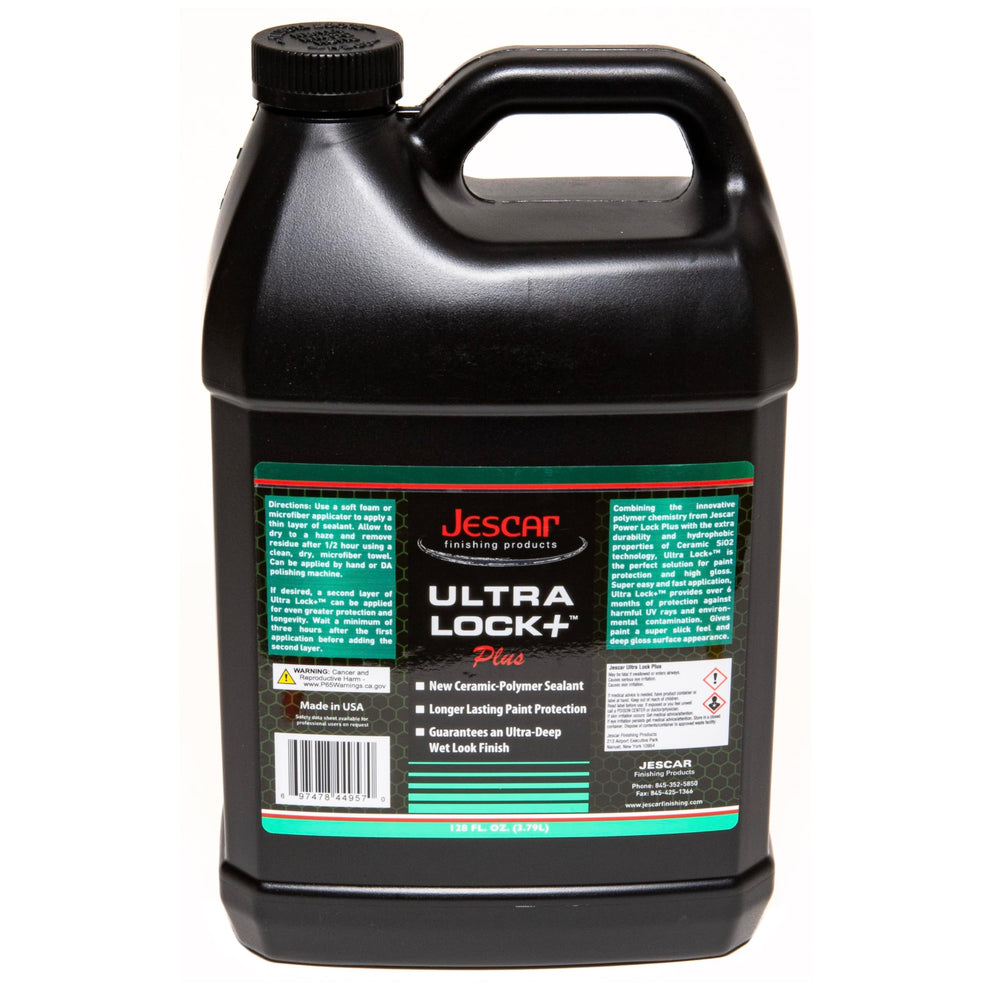 Jescar Ultra Lock Plus 128oz bottle pour demonstrates easy application and protection.