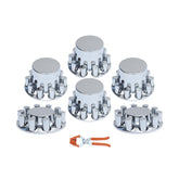 JESONN 33mm chrome ABS axle cover front kit enhances wheel style and protection.