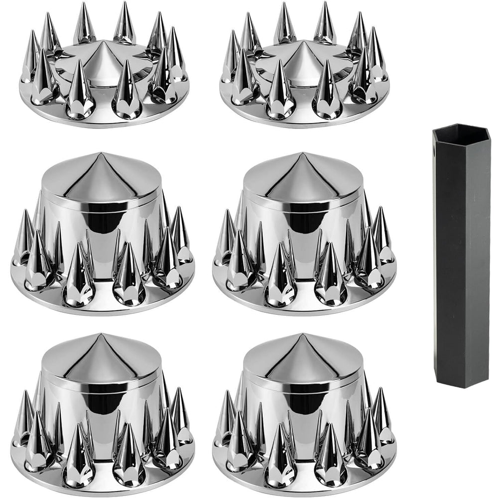 JESONN 33mm chrome axle cover front kit adds durable shine and protection.