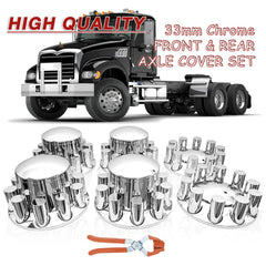 Detail view of JESONN chrome rear axle cover surface for protection