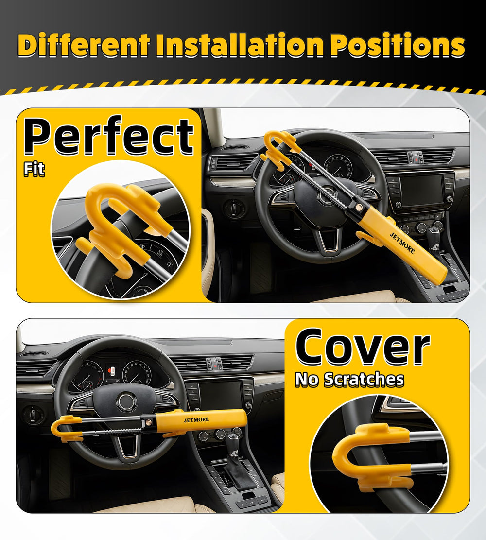 Jetmore anti theft device installs in seconds for quick everyday use.