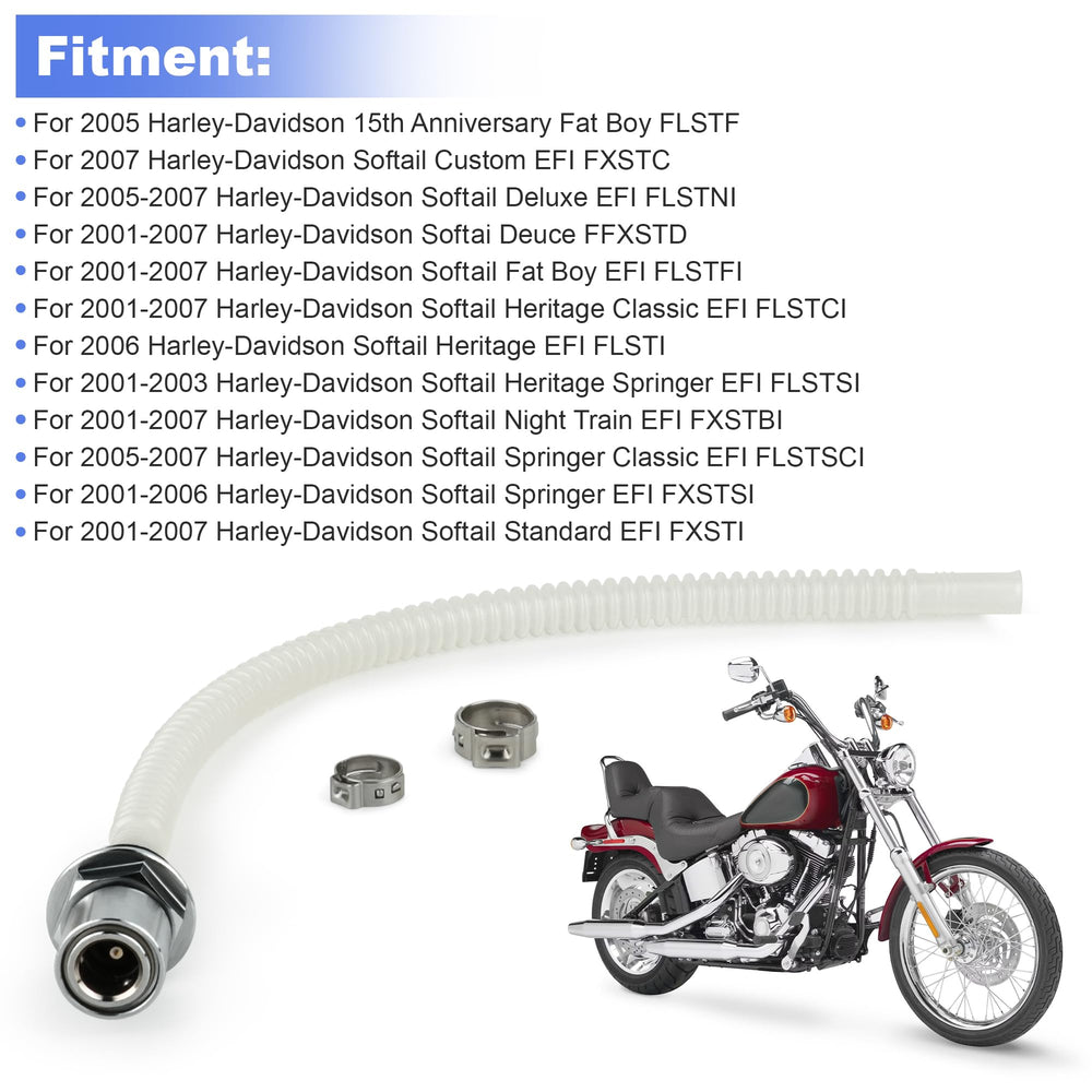 Jetuplusllc EFI valve assembly Harley Softail compatibility across key models.