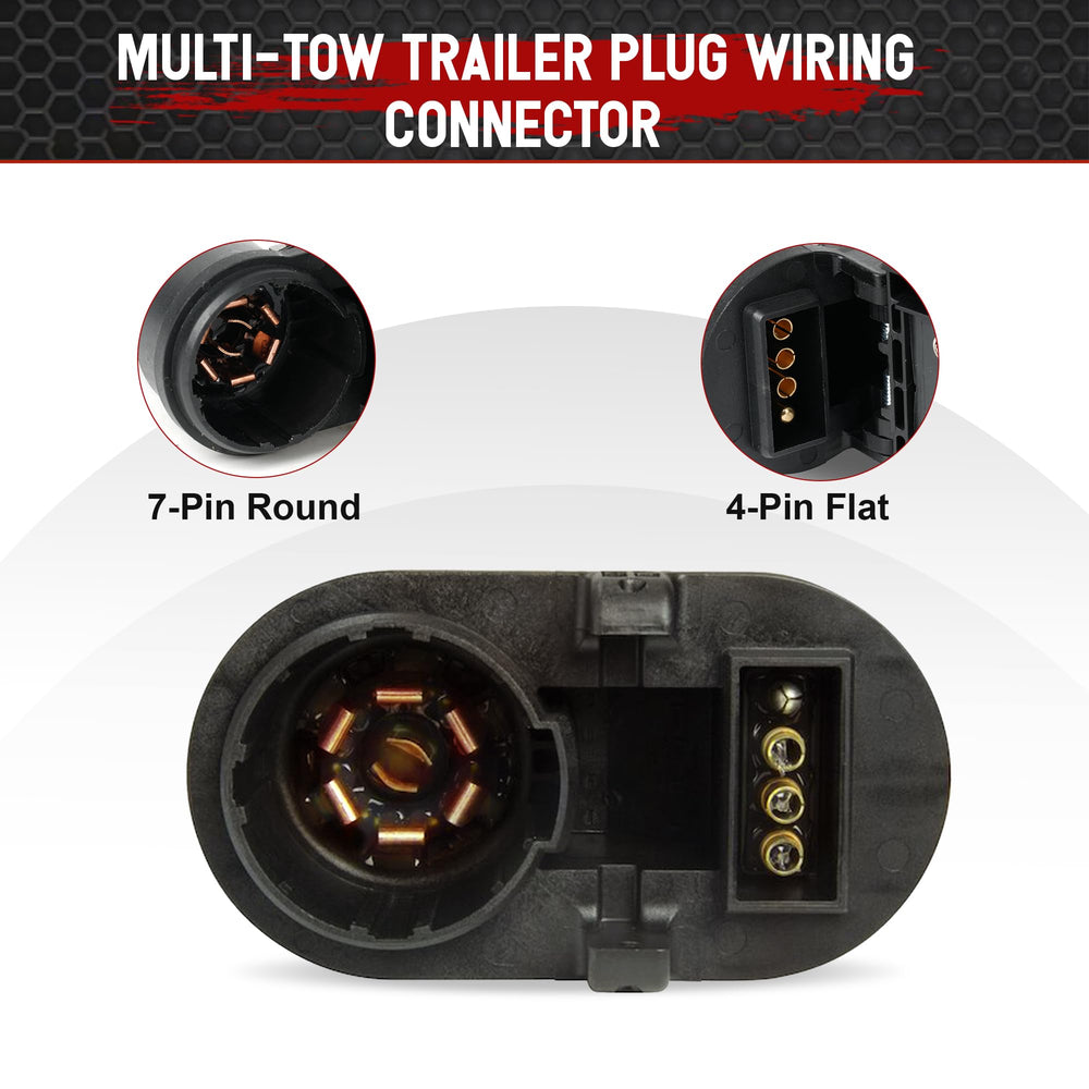 Jetuplusllc four-pin plug for secure trailer power connections.