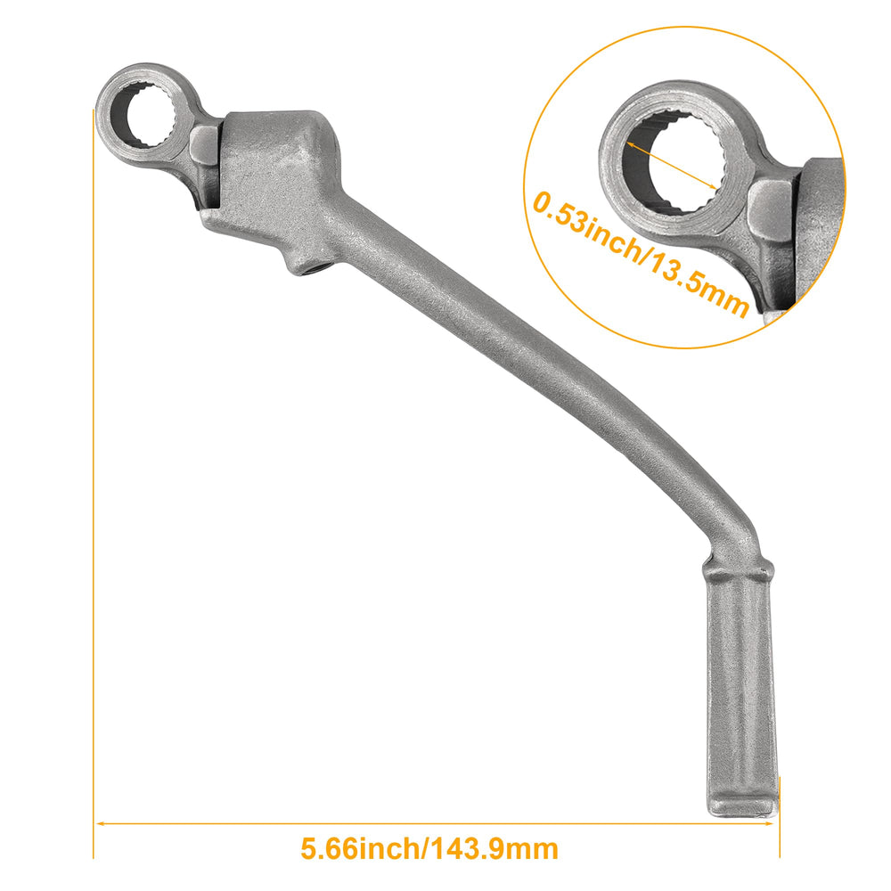 JetUplusllc kickstart lever on Kawasaki KX112 demonstrates easy start action.