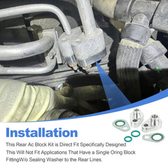 O-rings and sealing washers included for complete seal