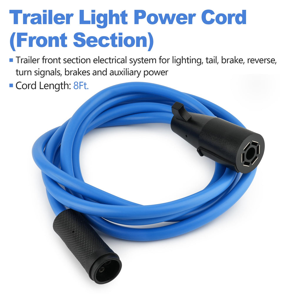Jetuplusllc trailer front electrical system illustration showing lighting and signals