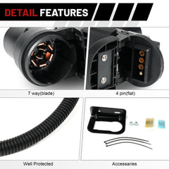 Jetuplusllc-uscar-7way-4pin wires color-coded for simple, error-free hookups.