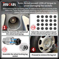 JEUCLEL Neatly organized in a blow-molded carrying case.