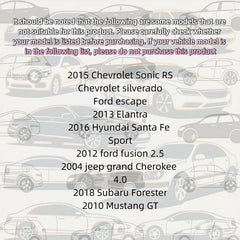 Jewkot A/C system compatibility graphic shows wide vehicle coverage.