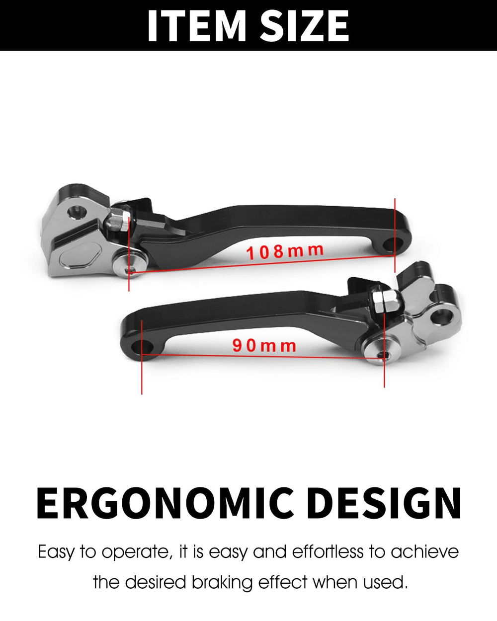 JFG RACING outward fold design helps prevent lever breakage