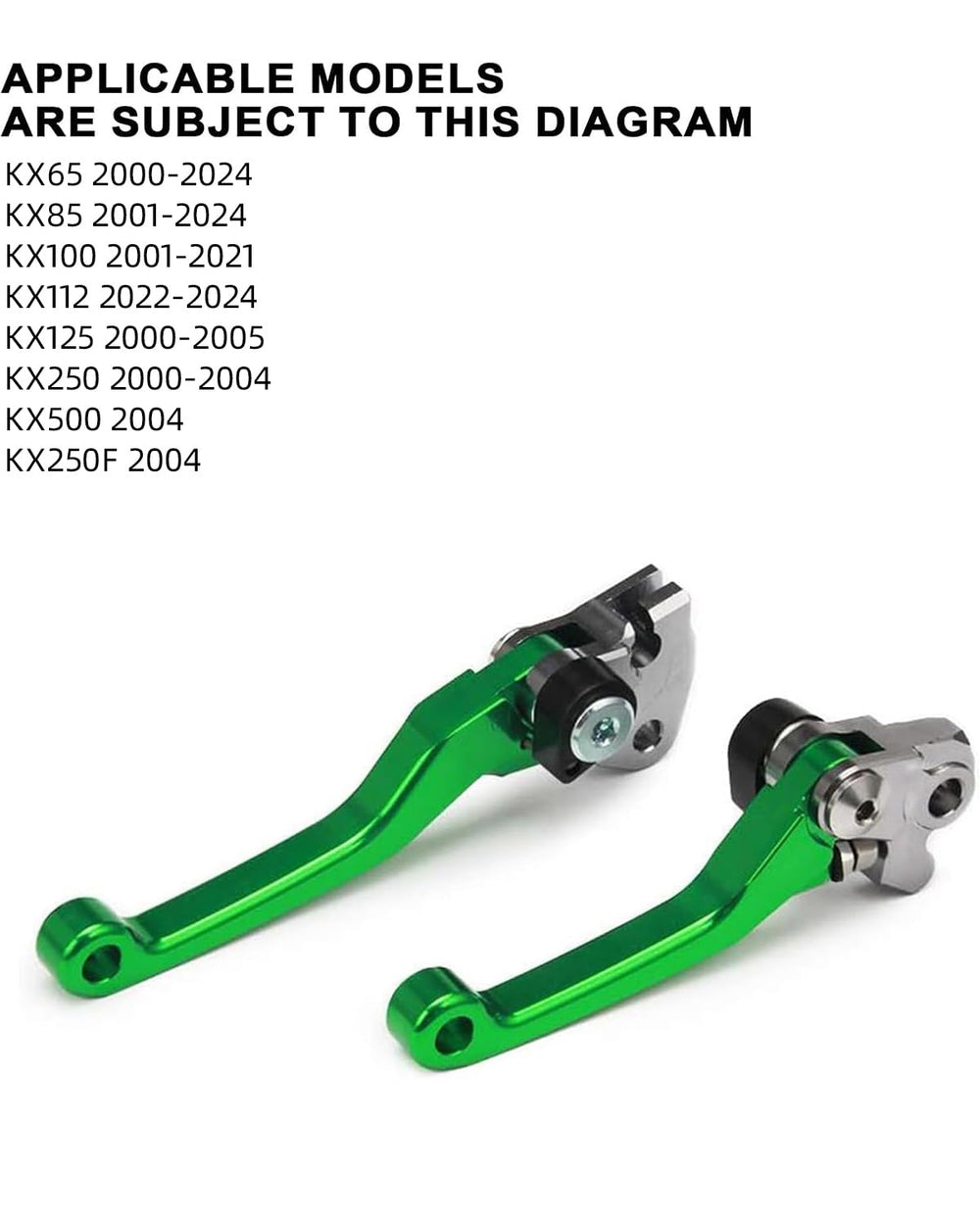 JFG RACING foldable lever front view shows quick-action reach for riders.