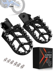 JFG RACING foot pegs close-up shows strong 7075 aluminum construction for durability.