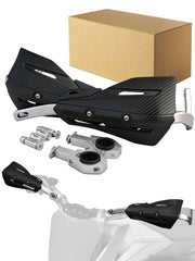 JFG RACING handguards on dirt bike with universal 7/8 and 1 1/8 inch fit for versatility