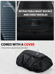 JFG RACING backpack durable PVC and 1680D Oxford withstands daily use