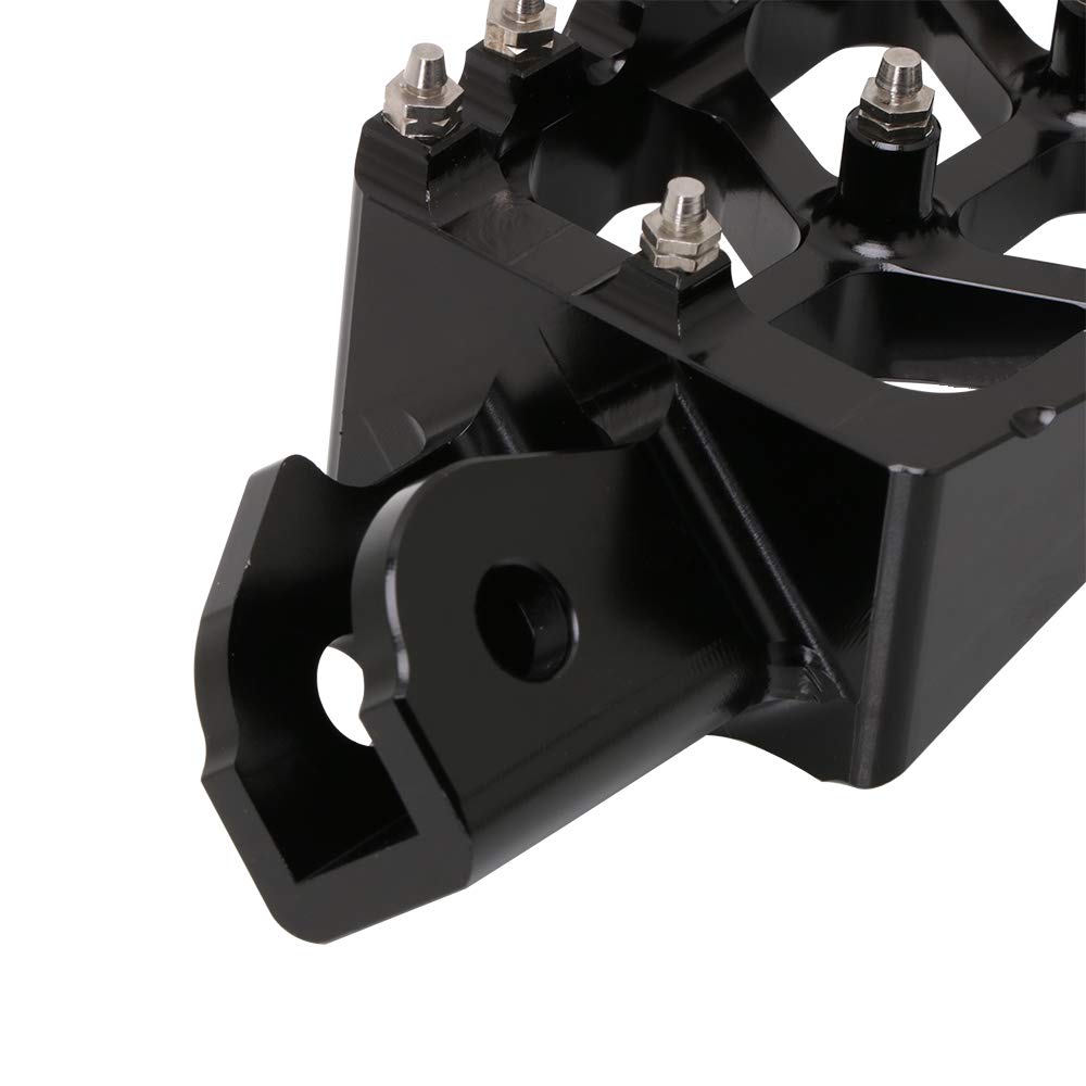 JFG RACING foot pegs with anodized black finish resists wear.