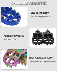 JFG Racing foot pegs anodized surface resists oxidation for long-lasting color