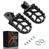 JFG RACING foot pegs with differentiated left-right pins for quick foot placement.