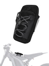 JFG RACING frame battery bag mounted on the battery cover for quick access.