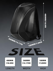 JFG RACING backpack side view highlights compact profile for easy mounting