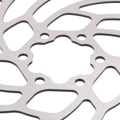 JFG RACING rear brake rotor for Surron Light Bee LBX enhances debris shedding and braking consistency.