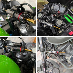 JFG RACING speed-sensitive damper adapts with ride pace for smoother steering.