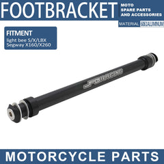 JFG RACING Sur Ron foot peg brace installation steps outline with hex wrench.