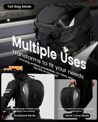 JFG RACING tail bag easy-installation ensures quick secure mounting on most bikes