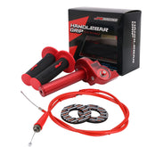 JFG RACING throttle assembly on 7/8 inch handlebars for versatile dirt bikes.