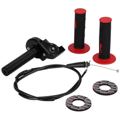 JFG RACING throttle assembly black finish offers a sleek look on dirt bikes