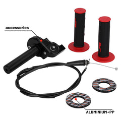 JFG RACING throttle assembly side view highlights ergonomic grip and precise control