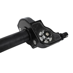 Close-up of translucent top on JFG RACING throttle showing cable visibility.