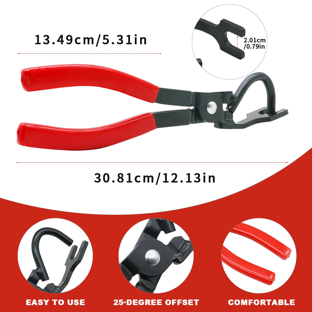 JFJJ Exhaust Hanger Removal Pliers, front view, universally compatible with rubber hanger brackets