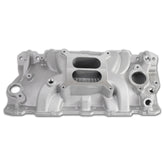 JGhyperX 2701 intake manifold front view in aluminum shows durable dual‑plane design